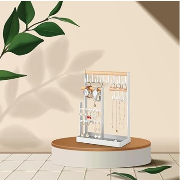 4-Tier Earring Holders & Necklace Towers - Jewelry Stand & Ring Tray - Picture 5 of 9